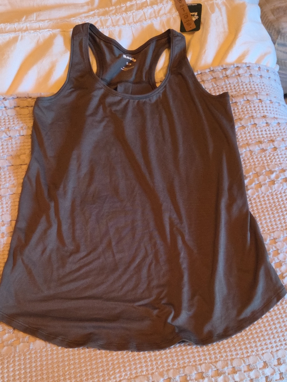 Roots Women’s Charcoal Gray Racerback Tank Top